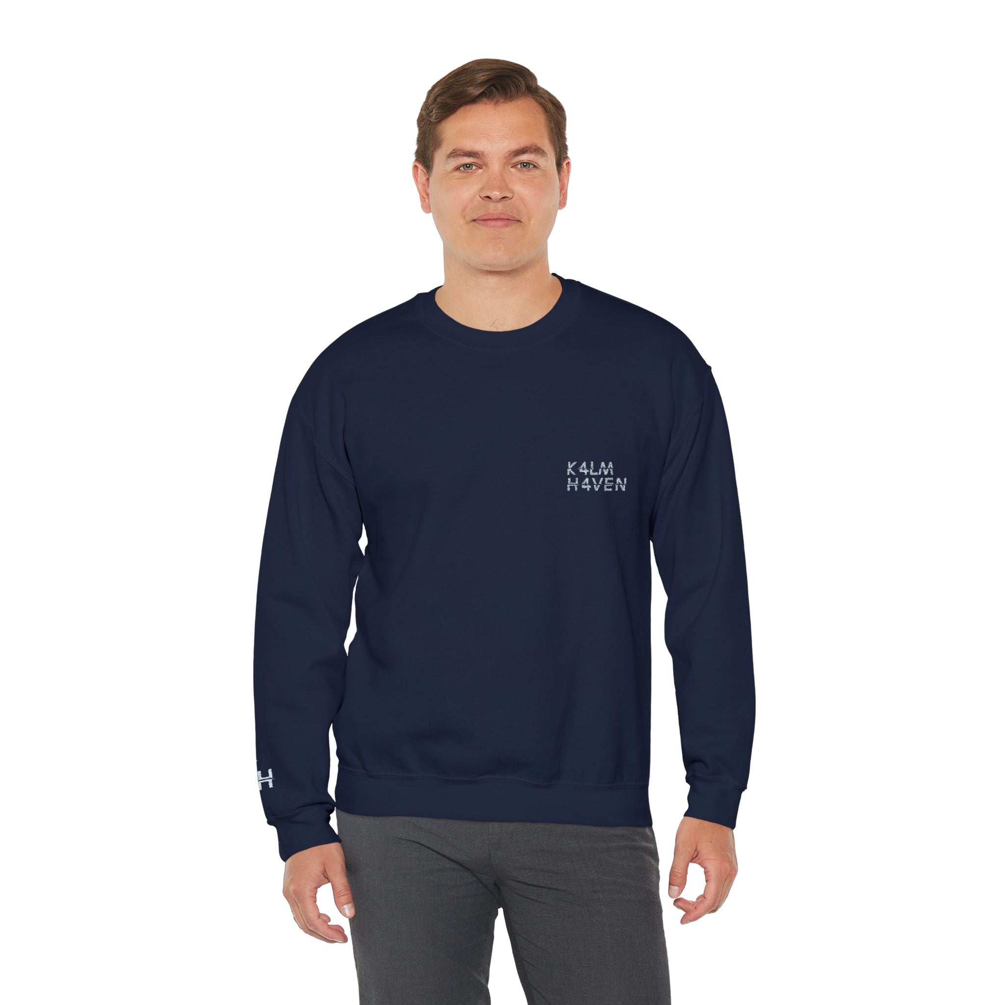 Kalm Haven Minimalist Dark Crewneck Sweatshirts