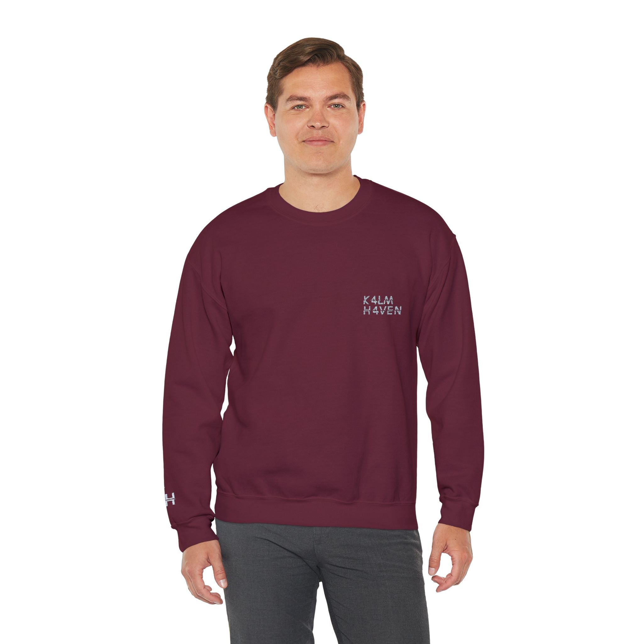 Kalm Haven Minimalist Dark Crewneck Sweatshirts