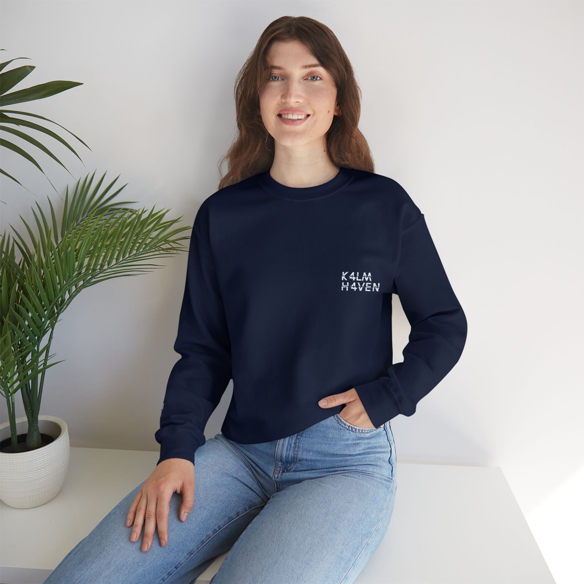 Kalm Haven Minimalist Dark Crewneck Sweatshirts