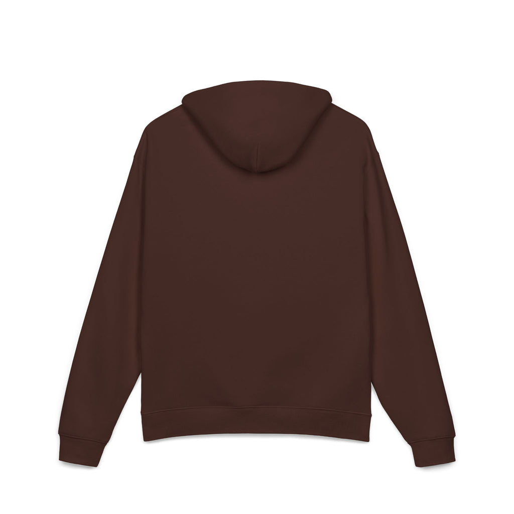 Minimal 'Relax, Breathe' Brown Hoodie — Cozy Casual Pullover