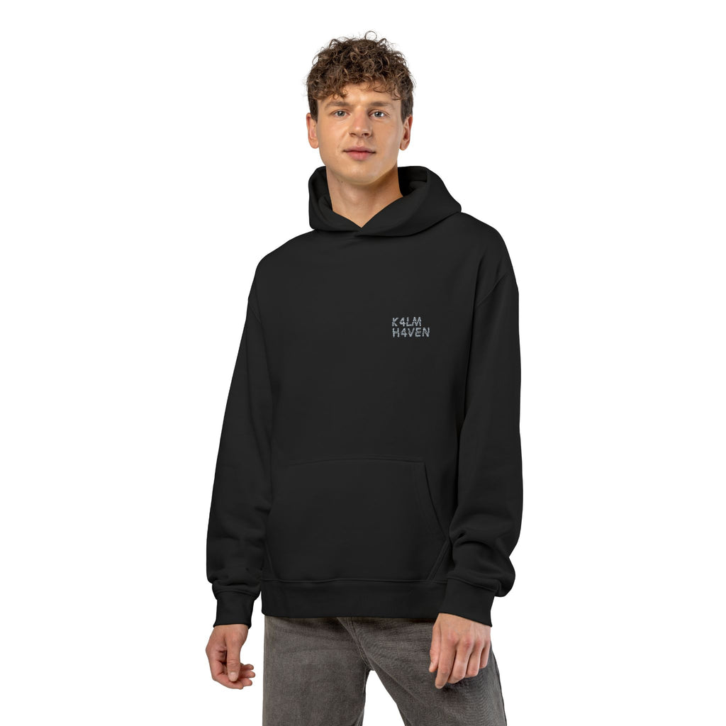 Kalm Relaxed Hoodie — Minimal Black Pullover