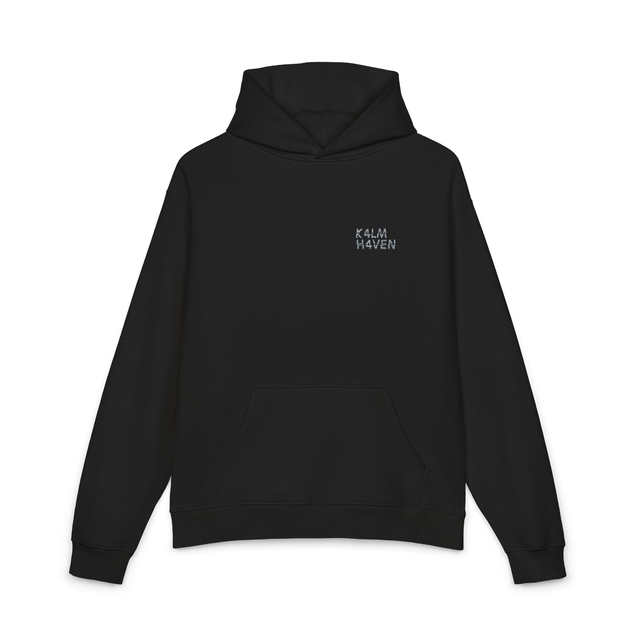 Kalm Relaxed Hoodie — Minimal Black Pullover