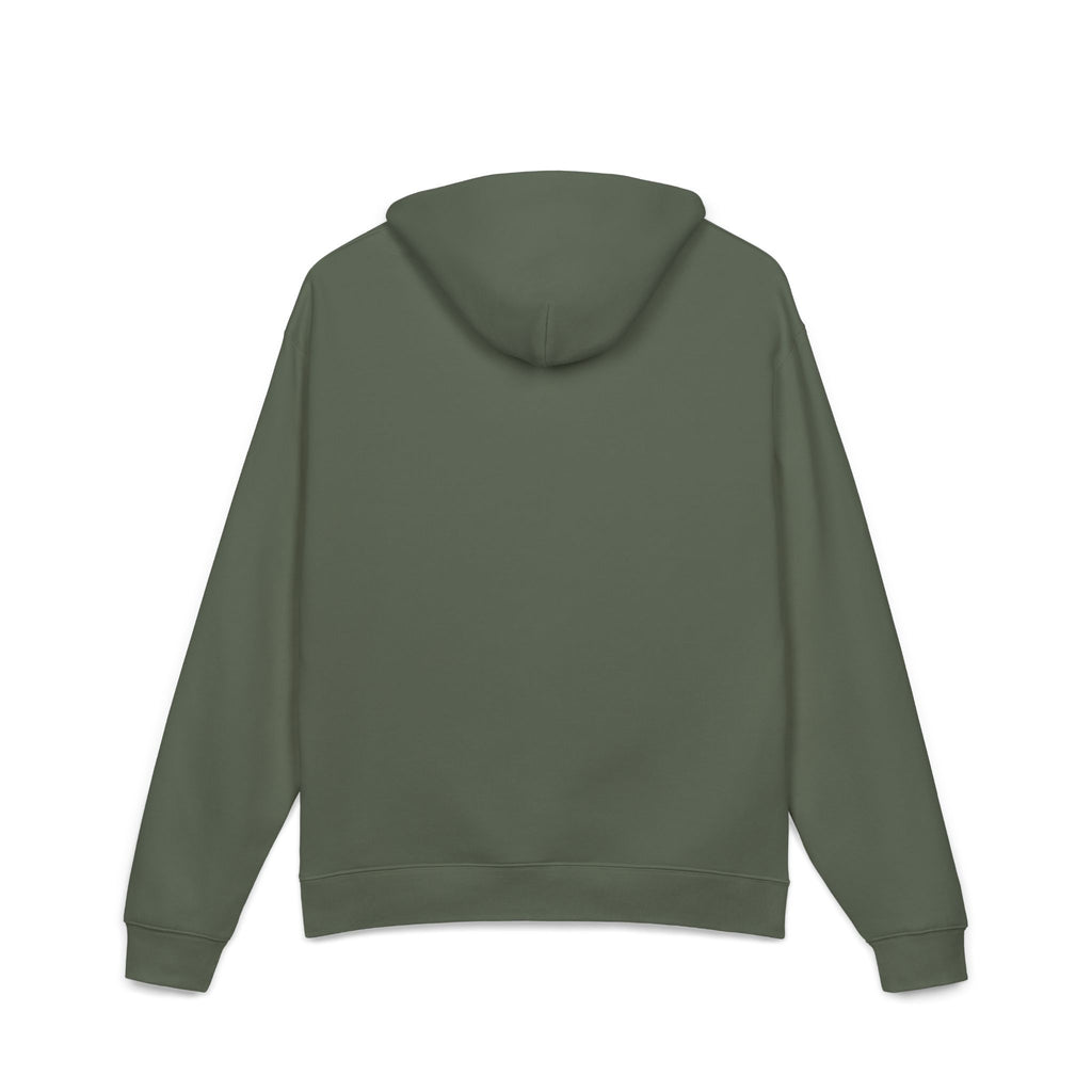 Green 'Relaxed' Hoodie — Minimal Chest Graphic Casual Pullover
