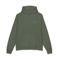 Green 'Relaxed' Hoodie — Minimal Chest Graphic Casual Pullover
