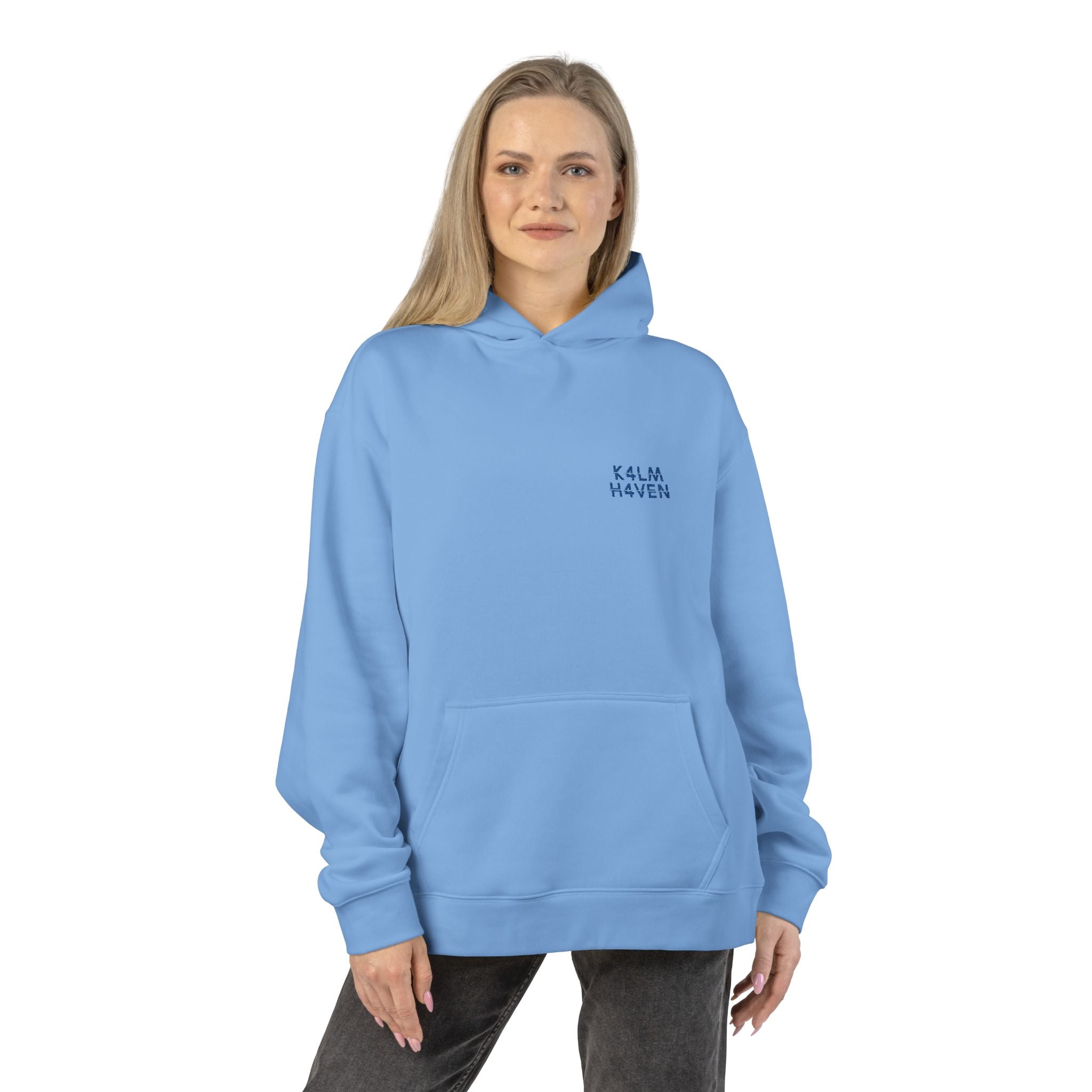 Kalm Relaxed Blue Hoodie — Calm, Cozy & Relaxation Vibe