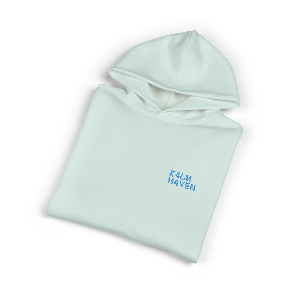 Relaxed Hoodie — Calm Heaven Minimalist Mint Hoodie with Small Chest Text