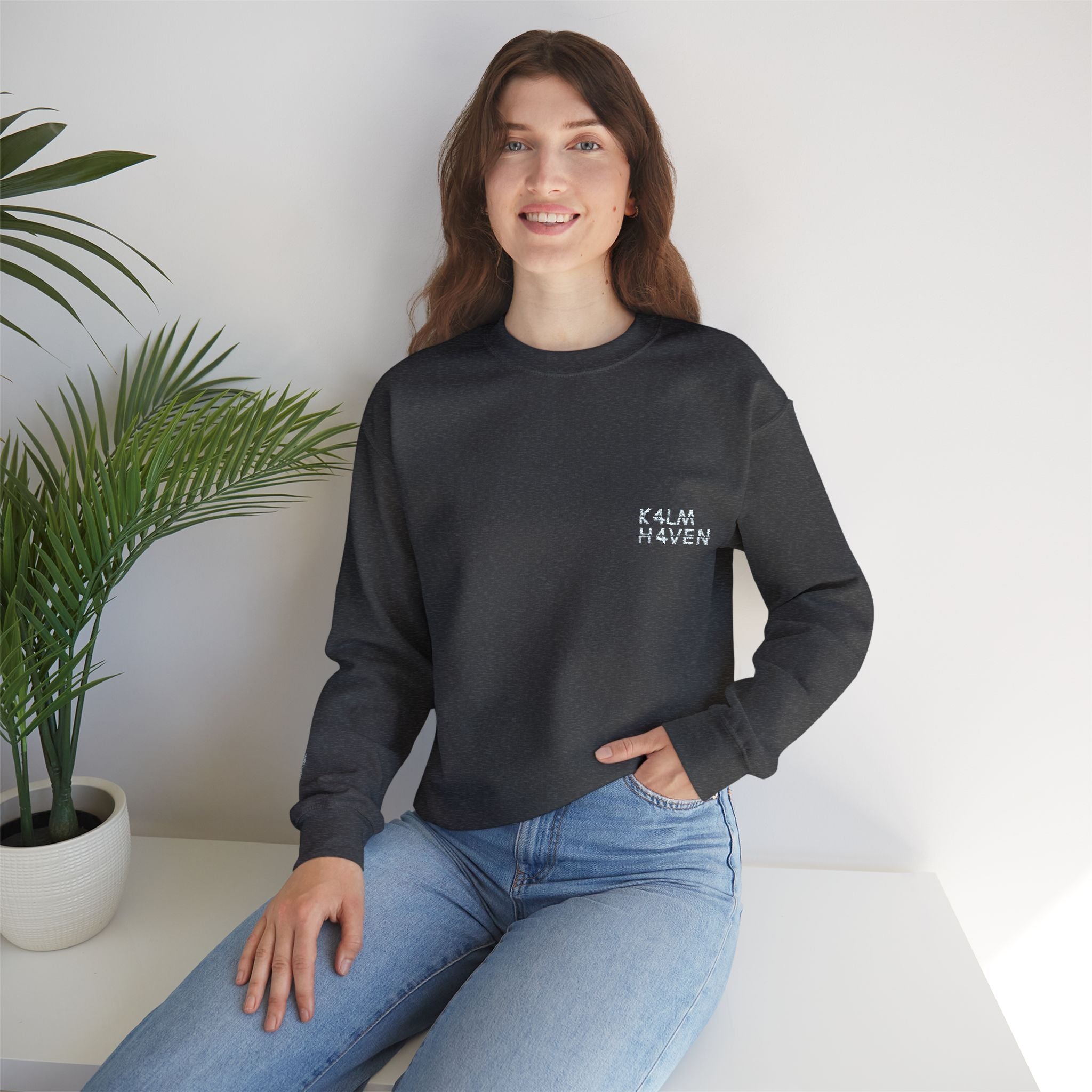 Kalm Haven Minimalist Dark Crewneck Sweatshirts