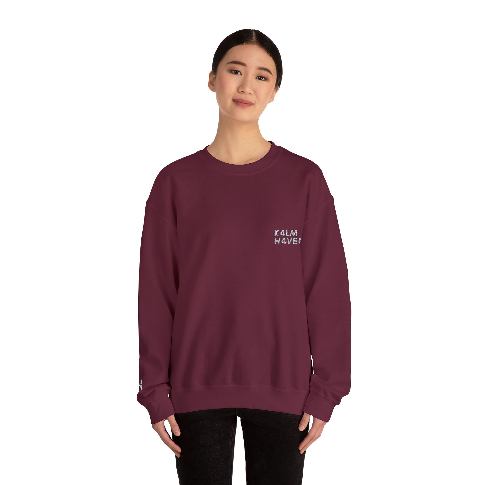 Kalm Haven Minimalist Dark Crewneck Sweatshirts
